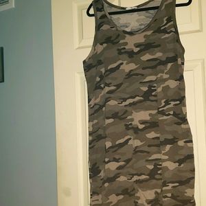 First Love 2XL camo mini dress